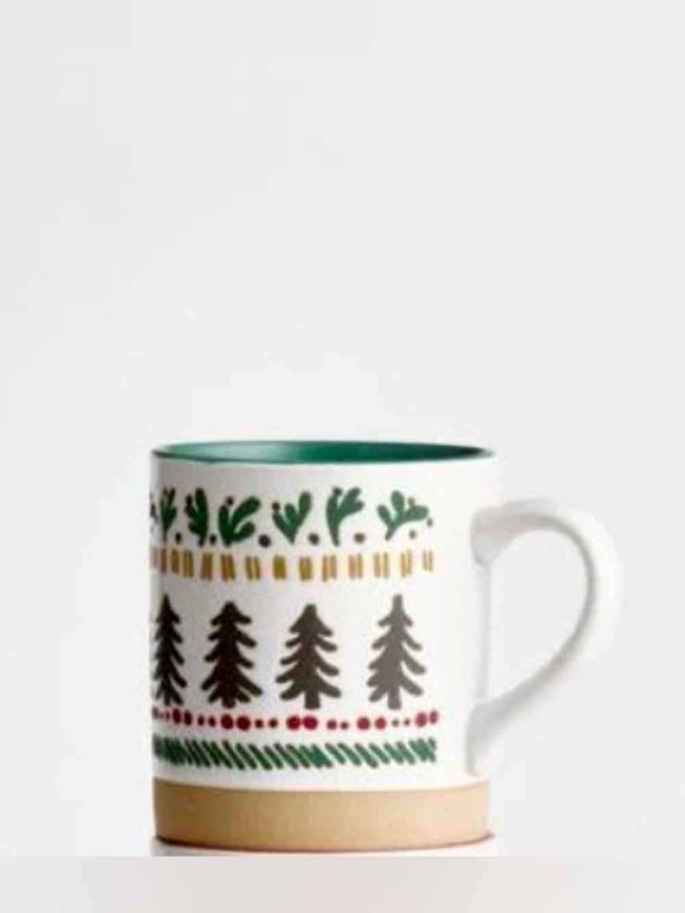 New! Crate&Barrel Nordic Fair Isle 14-oz. Stoneware Mug